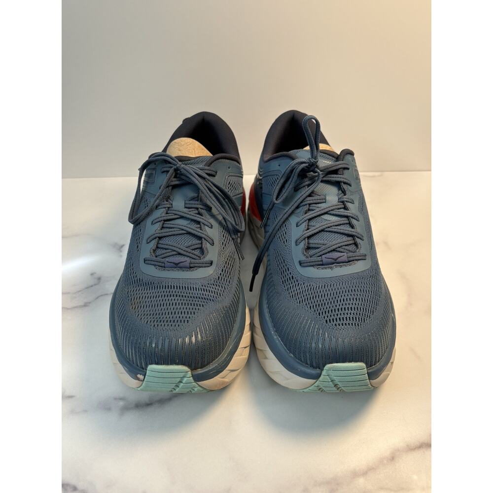 Hoka One One Bondi 7 Mens Sz 10.5 Wide Blue Running Sneakers 1110530 - Picture 10 of 12